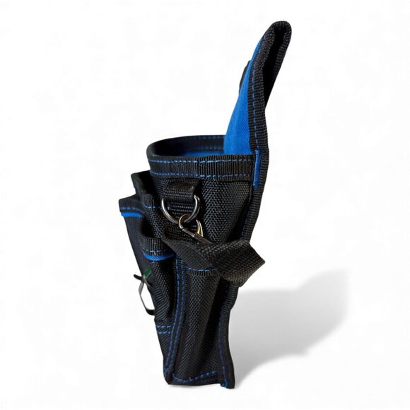 Kobalt Blue & Black Tool Pouch With Multiple Pockets & Metal Clip For Utility Be - Picture 2 of 6